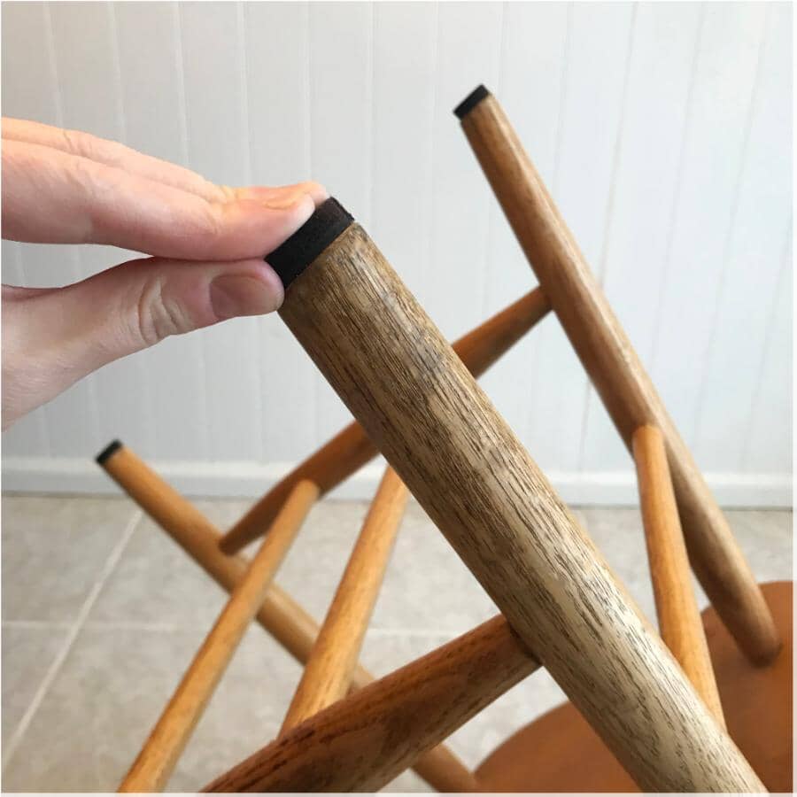 1" Round Super Sliders Felt Pads with Gorilla Glue Technology, Brown - 48 Pack