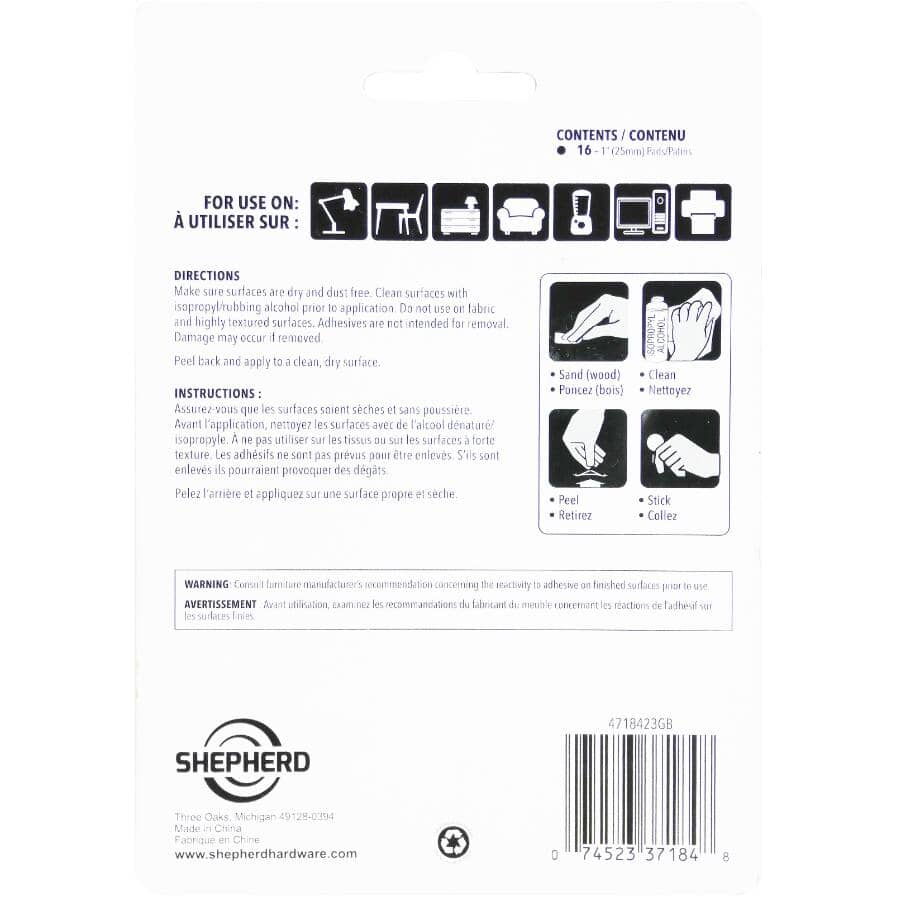 1" Super Sliders Felt Pads with Gorilla Glue Technology, Beige - 16 Pack