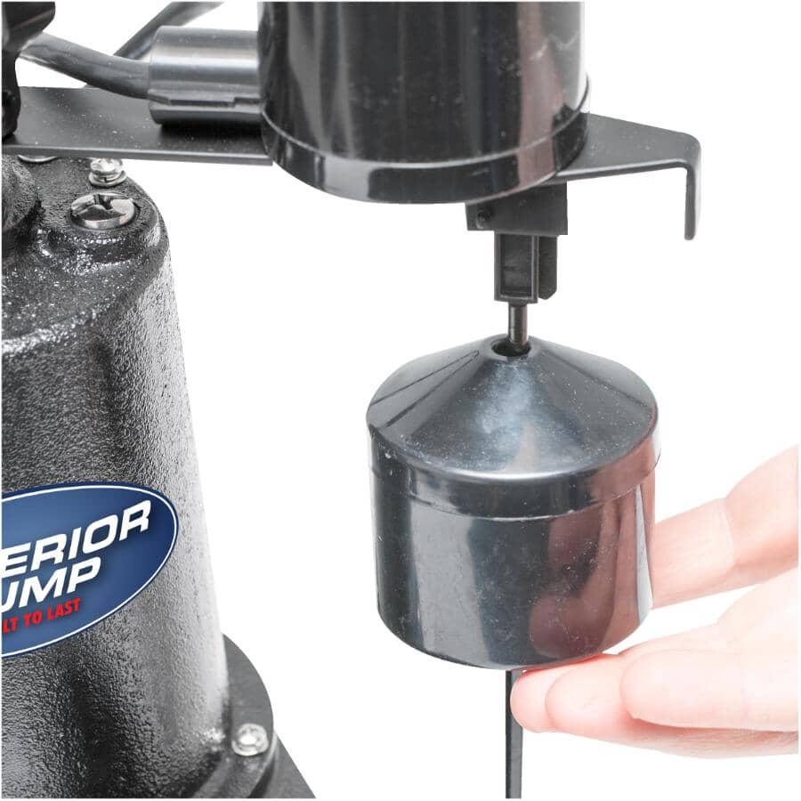 1/3 HP Submersible Cast Iron Sump Pump - with Vertical Float Switch