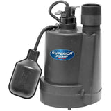 1/4 HP Submersible Thermoplastic Sump Pump - with Tethered Float Switch