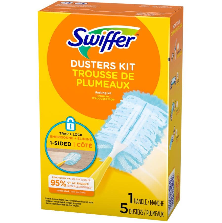 One-Sided Disposable Dusters with Handle - 5 Pack