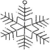 8" Hanging Snowflake Light - 23 LED Cool White Lights + Battery Operated