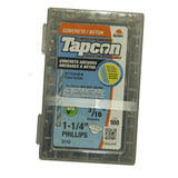 3/16" x 1-1/4" Star Concrete Screws with Bit - 100 Pack