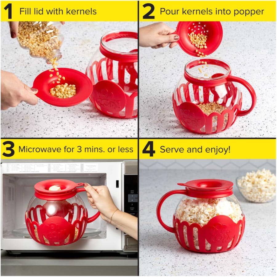 Glass Microwave Popcorn Popper - 1.5 Qt