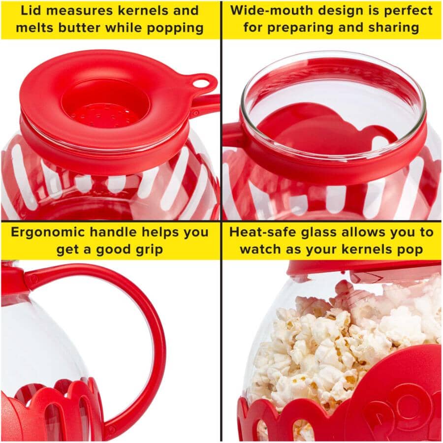 Glass Microwave Popcorn Popper - 1.5 Qt