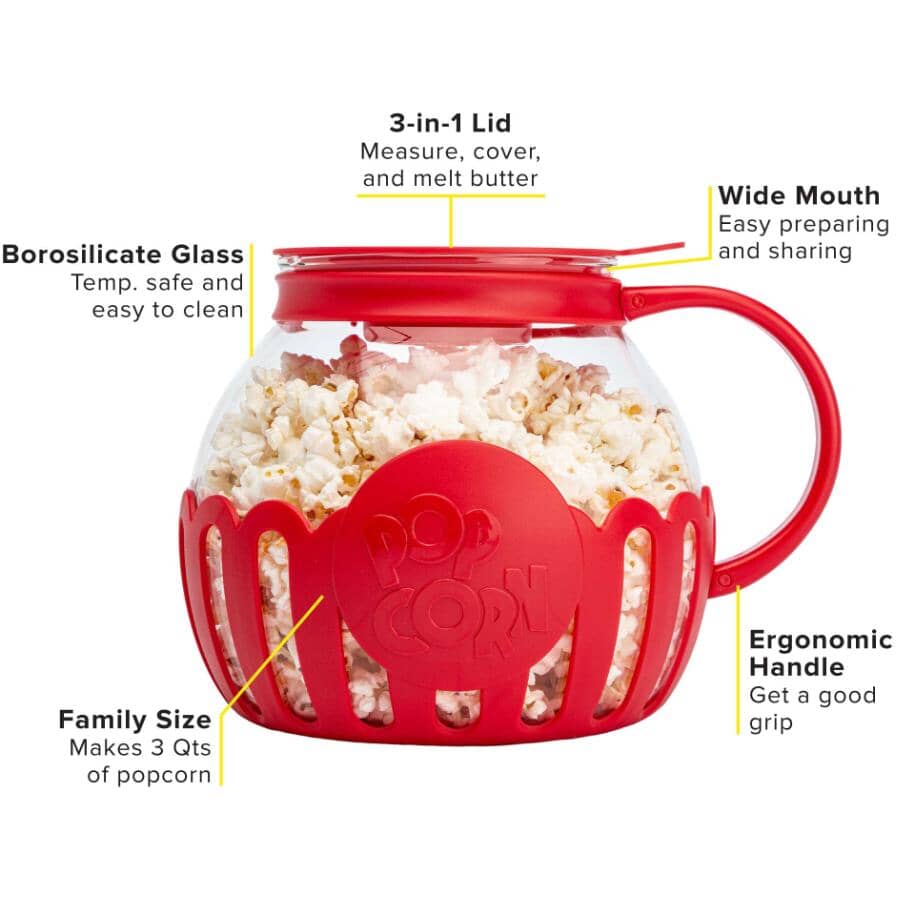 Glass Microwave Popcorn Popper - 1.5 Qt