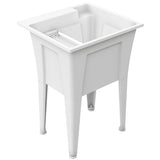 22" x 24" Nova 24 Utility Laundry Tub - with Adjustable Legs + Single Handle Faucet