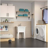 22" x 24" Nova 24 Utility Laundry Tub - with Adjustable Legs + Single Handle Faucet