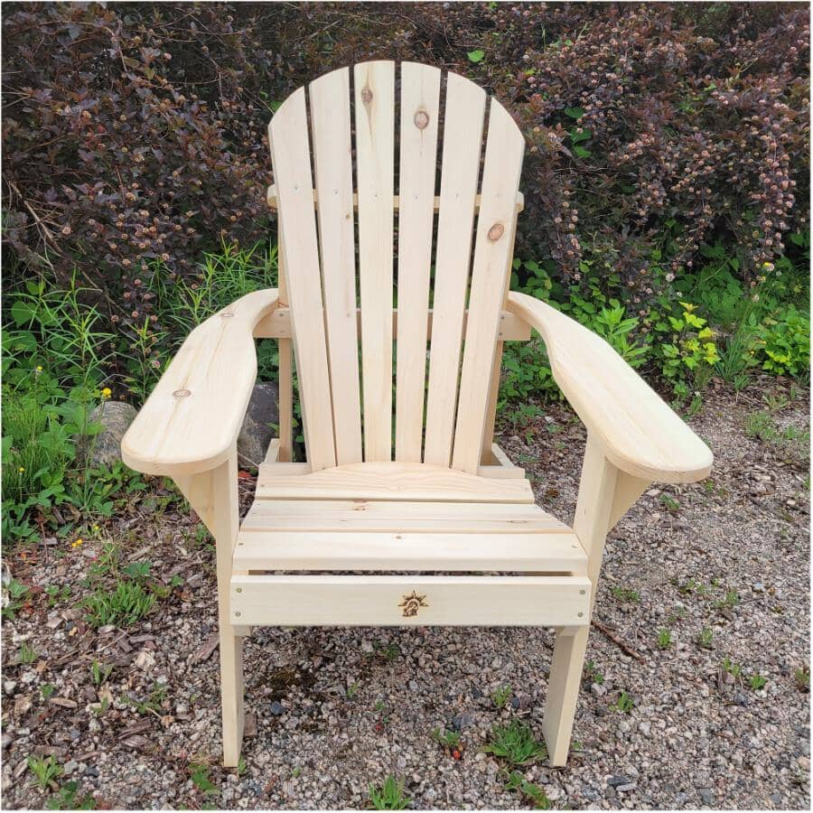 Upright Pine Adirondak Chair - Unfinished