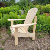 Upright Pine Adirondak Chair - Unfinished