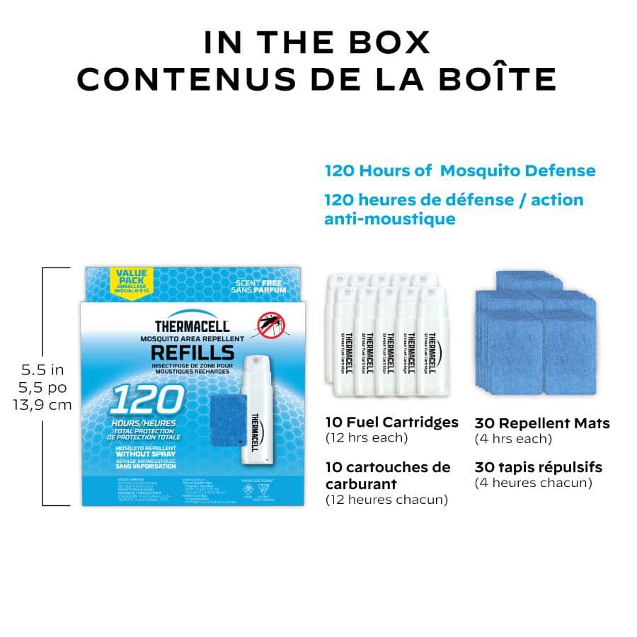 Original Mosquito Repellent Refills - 10 Cartridges & 30 Mats