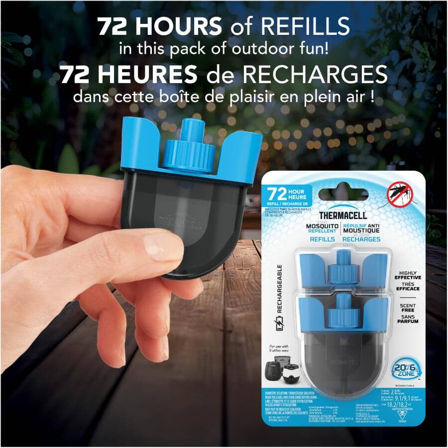 Rechargeable Mosquito Repeller Refills - 2 Pack, 36 Hours