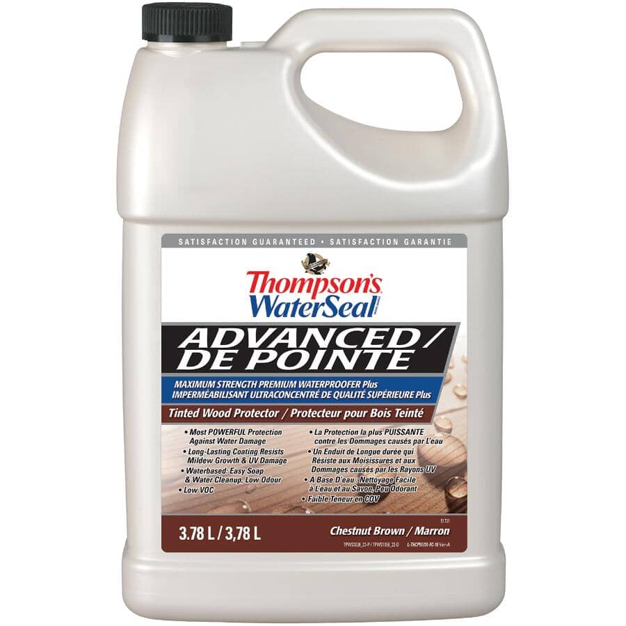 Advanced Premium Waterproofer Sealant - Chestnut Brown, 3.78 L