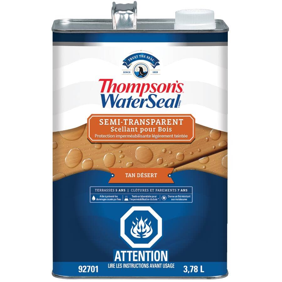 Semi-Transparent Wood Stain - Desert Tan, 3.78 L