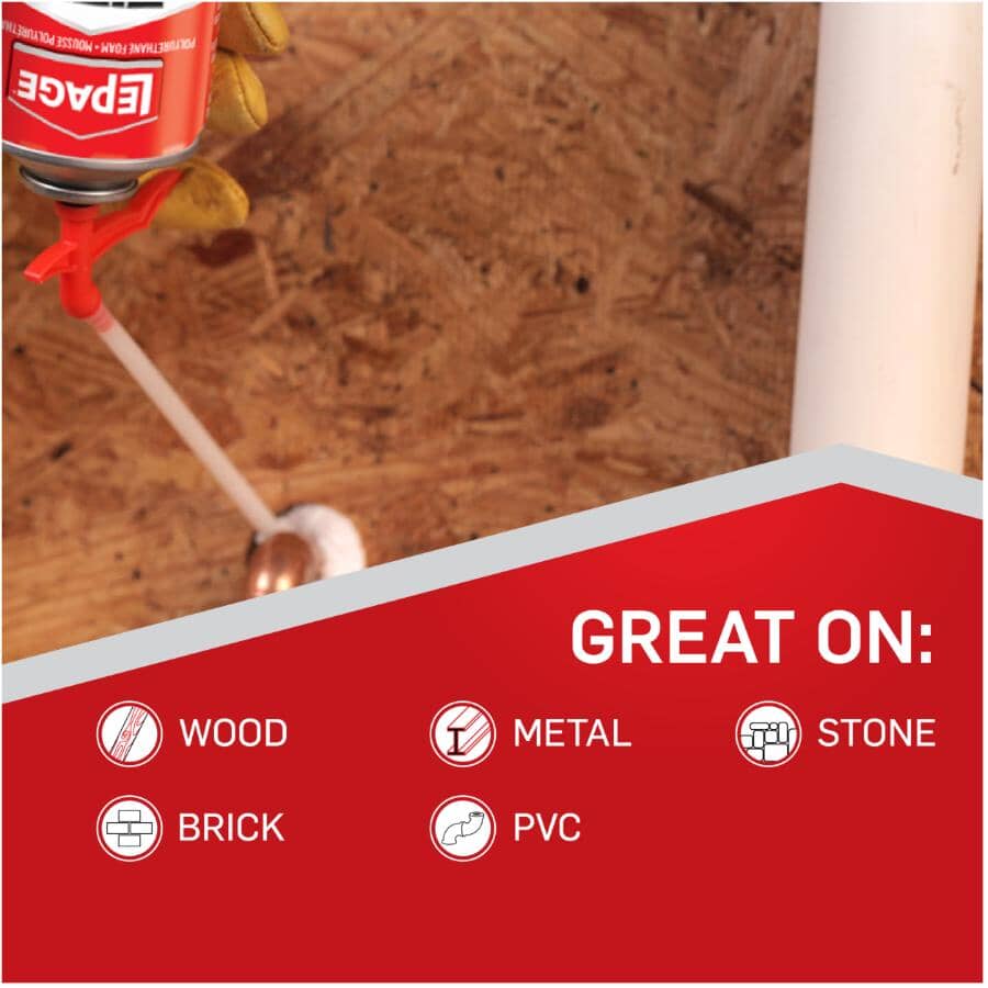 Gaps & Cracks Foam Sealant - White, 340 g