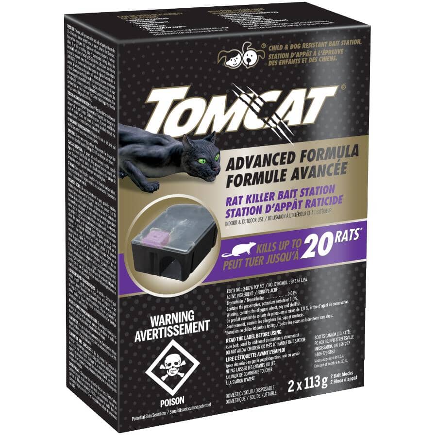 Advanced Formula Disposable Rat Killer Bait Station - 113 g, 2 Pack