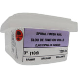 120 Pack 3" Ardox Spiral Finishing Nails