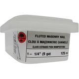 125 Pack 1-1/4" Fluted Concrete Nails