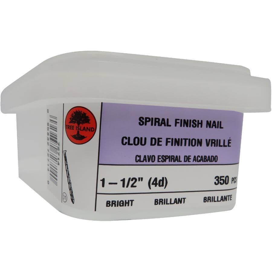 350 Pack 1-1/2" Ardox Spiral Finishing Nails