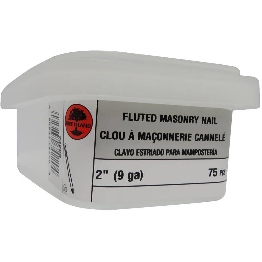 75 Pack 2" Fluted Concrete Nails