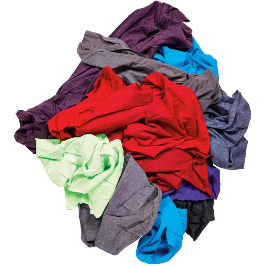 Cleaning Rags - Coloured, 1 lb