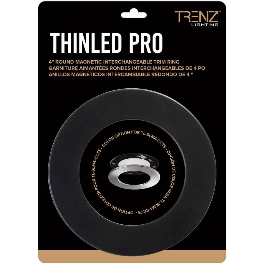 ThinLED Magnetic CTT Trim - Black, 4"