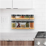 Compact Glass Spice Rack with 10 Jars