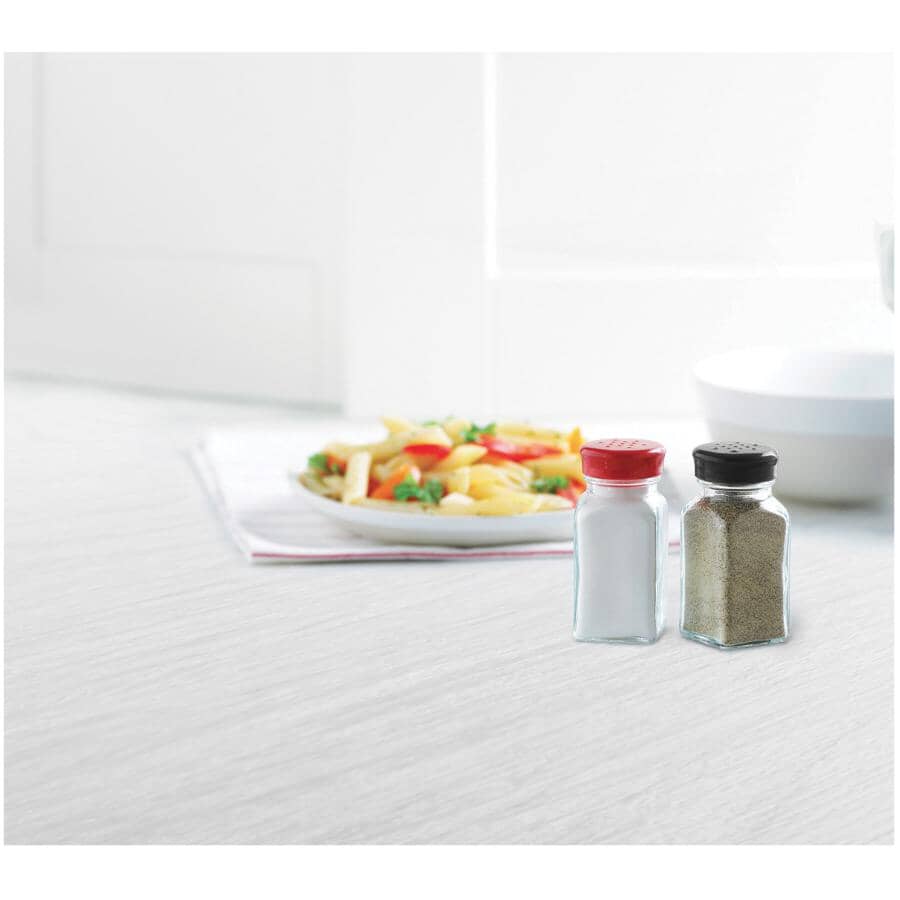 Glass Salt & Pepper Shaker - Assorted Colours, 3.25"