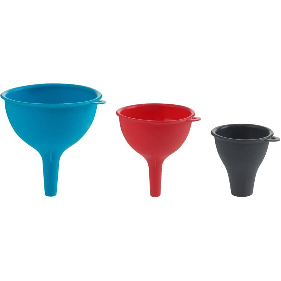 Silicone Funnel Set - 3 Pc