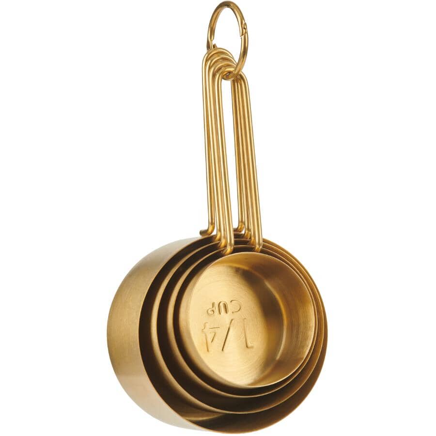Stainless Steel Measuring Cup Set - Gold, 4 Piece