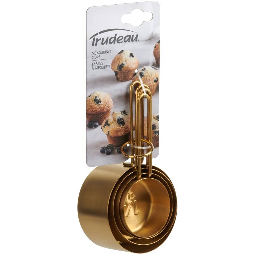 Stainless Steel Measuring Cup Set - Gold, 4 Piece