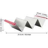 Stainless Steel Taco Holder with Red Handles - 2 Pack