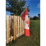 5' Wood Spinning Flagpole, with Hardware