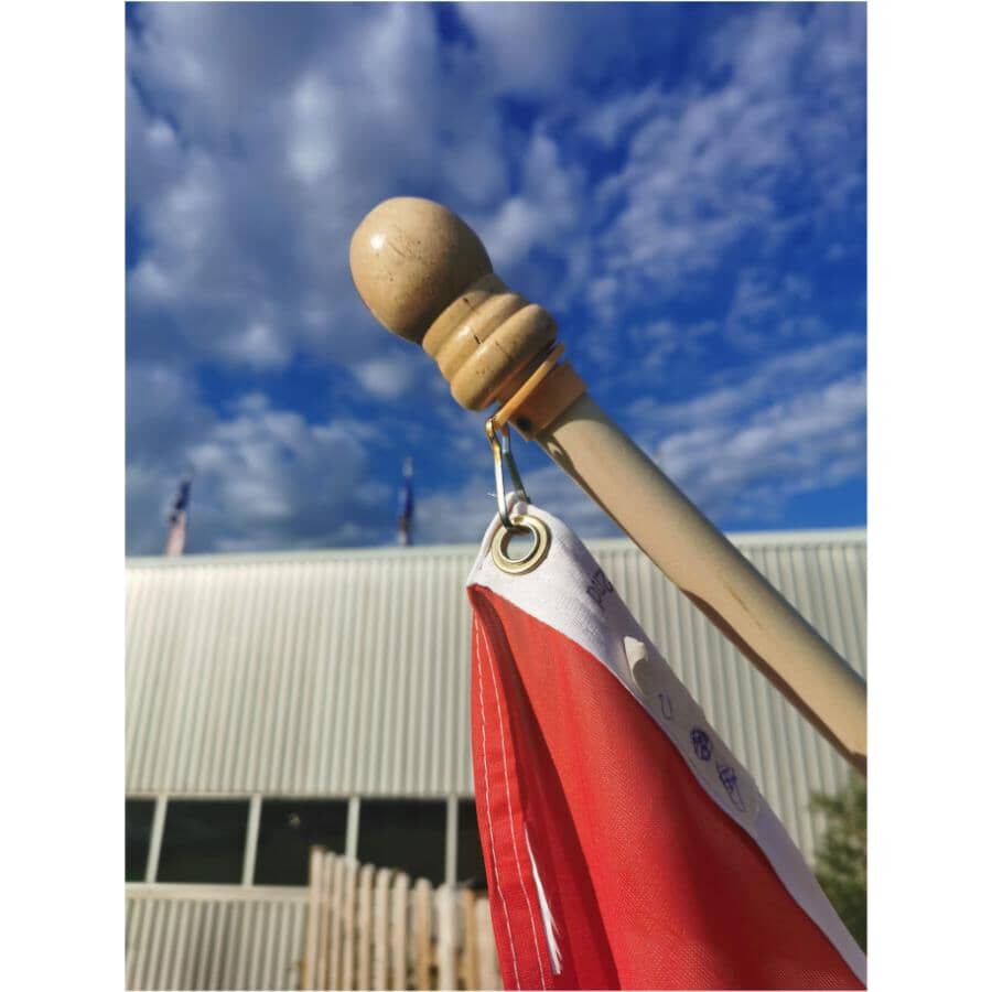 5' Wood Spinning Flagpole, with Hardware