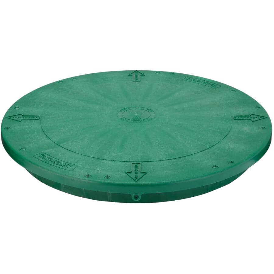 24" Flat Septic Tank Riser Lid - Green