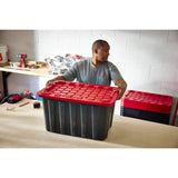 102 L Heavy Duty Storage Box - Black with Red Lid