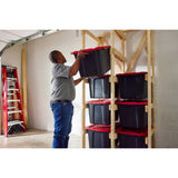 102 L Heavy Duty Storage Box - Black with Red Lid