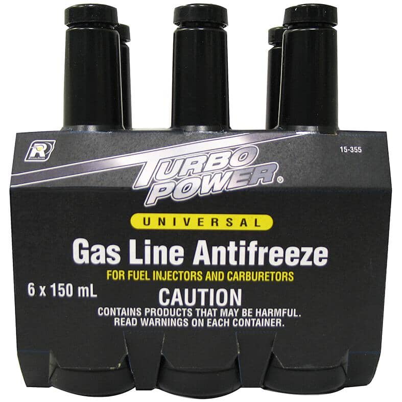 Universal Gas Line Antifreeze for Fuel Injectors & Carburetors - 150 ml, 6 Pack