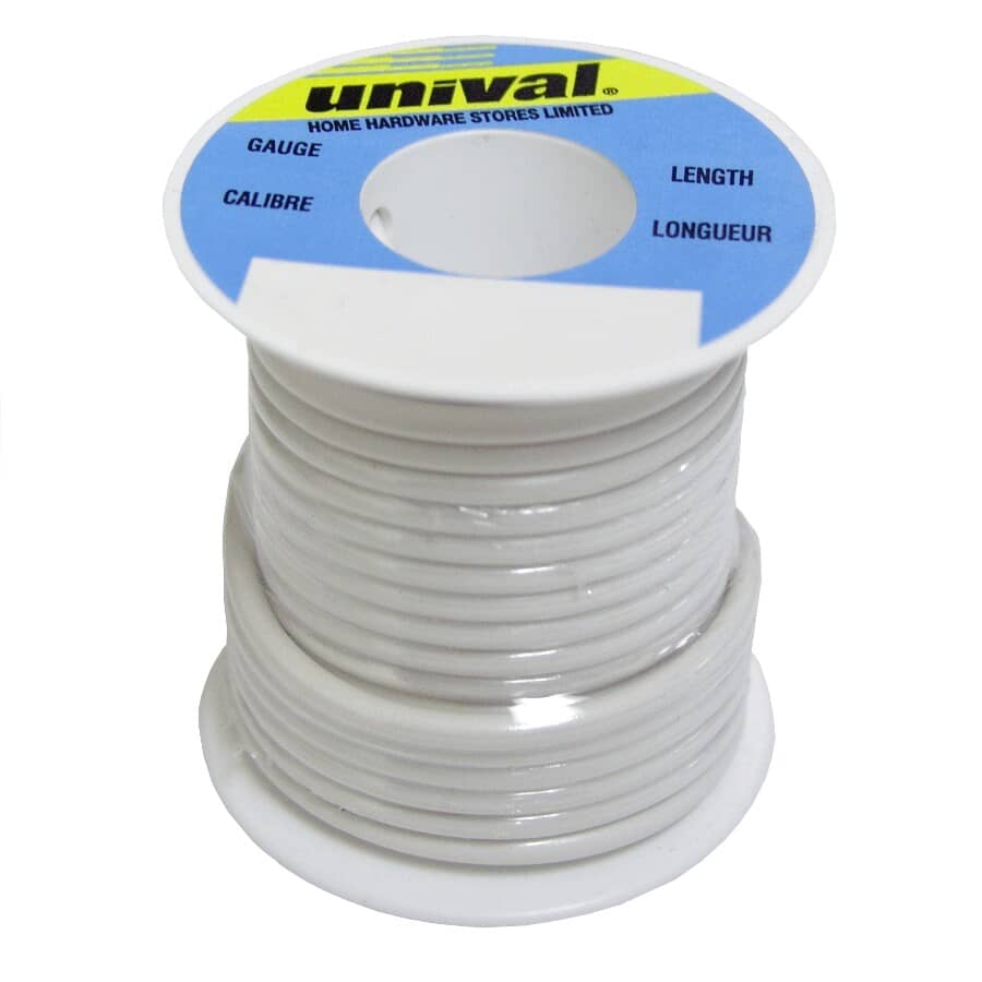 20' White 14ga Primary Wire
