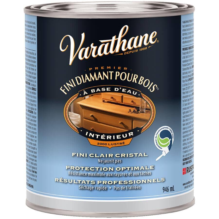 Premium Interior Diamond Wood Finish - Crystal Clear Gloss, 946 ml