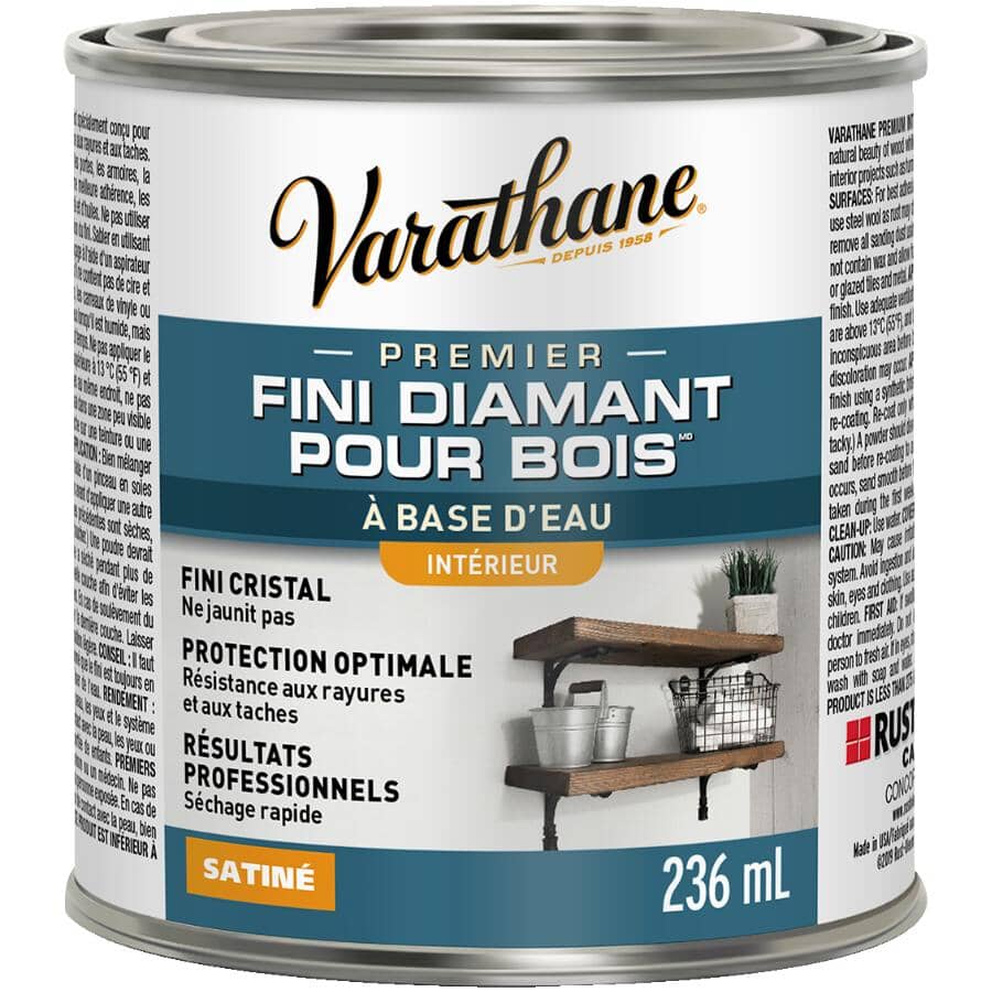 Premium Interior Diamond Wood Finish - Crystal Clear Satin, 236 ml