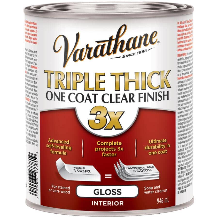 Triple Thick One Coat Finish - Clear Gloss, 946 ml