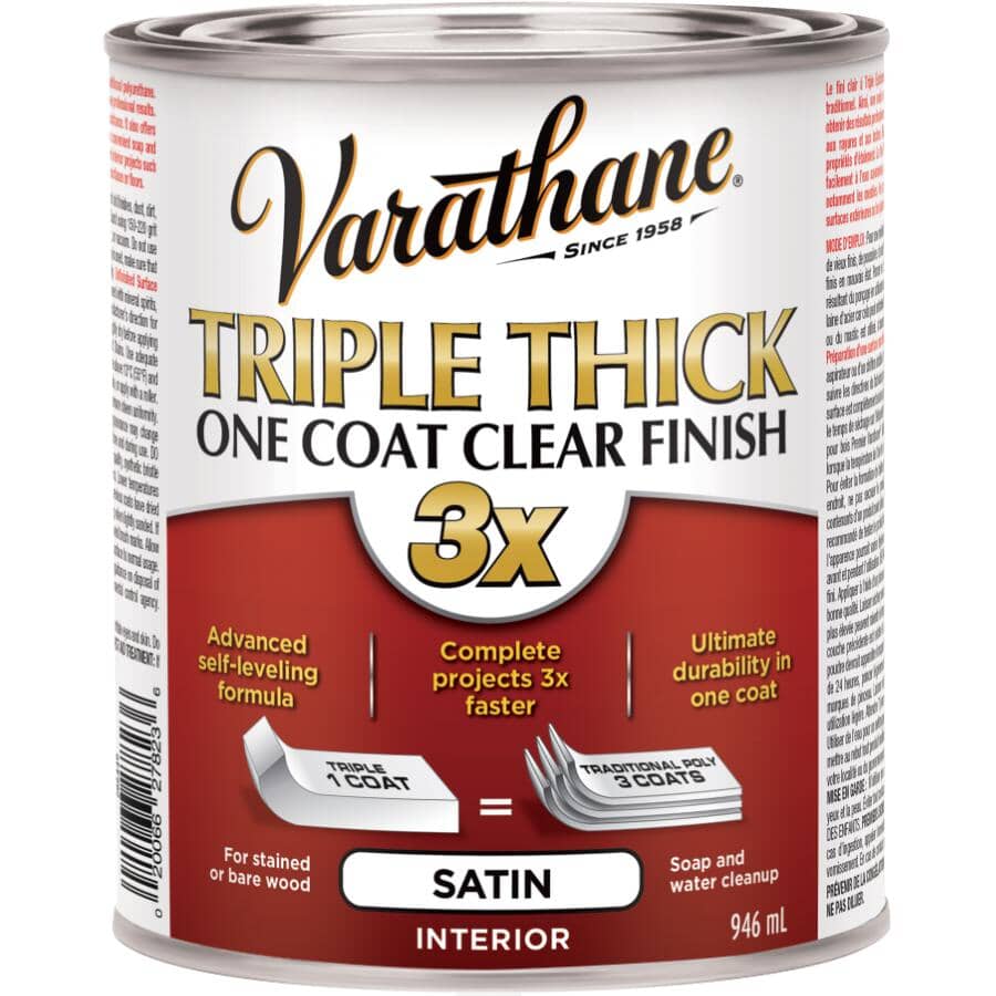 Triple Thick One Coat Finish - Clear Satin, 946 ml