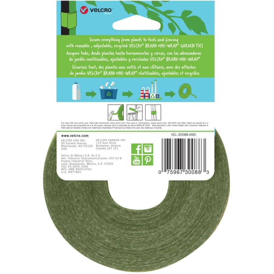 One-Wrap Garden Ties - 8" x 1/2", 45 Pack