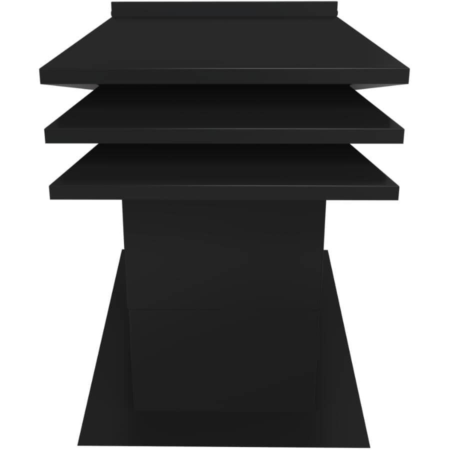 12" x 12" Maximum Black Slanted Roof Vent