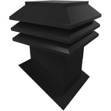 12" x 12" Maximum Black Slanted Roof Vent