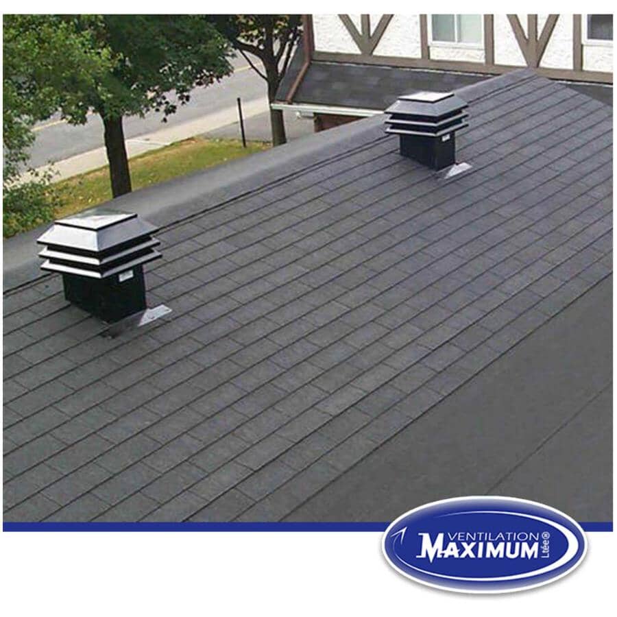 12" x 12" Maximum Black Slanted Roof Vent