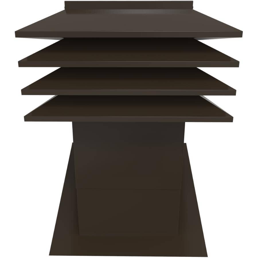 12" x 12" Maximum Brown Slanted Roof Vent