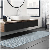 Décor Collection Trident Accent Mat - Blue, 24" x 72"