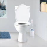 Deluxe Powerfibres Toilet Brush & Caddy - White